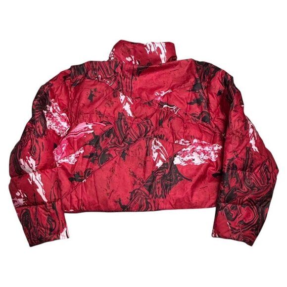 PYER MOSS x REEBOK Cropped Red Puffer Parka Streetwear Jacket Coat Mens XL - Picture 8 of 8